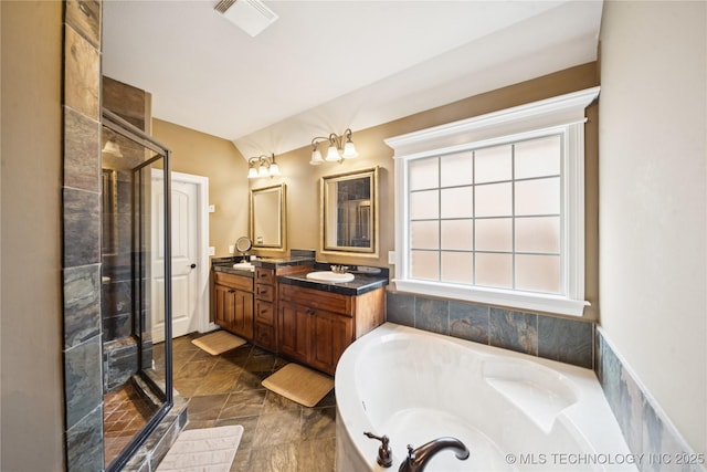 14538 S Urbana Ct, Bixby, OK 74008 - full bath with a garden tub, a stall shower, and double vanity