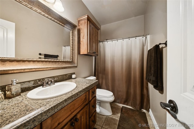 14538 S Urbana Ct, Bixby, OK 74008 - full bathroom featuring vanity, toilet, and tile patterned flooring