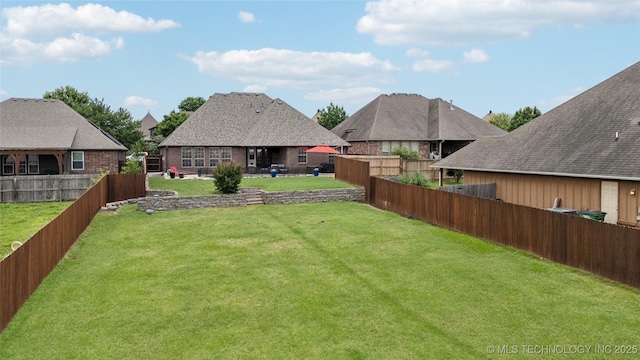 14538 S Urbana Ct, Bixby, OK 74008 - view of yard with a patio