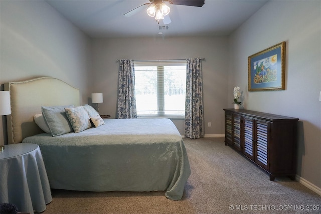 17061 S Creekwood Trl, Claremore, OK 74017 - bedroom featuring carpet floors, baseboards, and ceiling fan