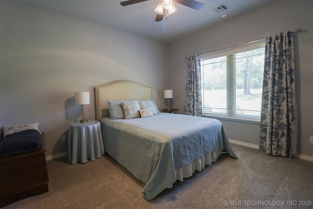 17061 S Creekwood Trl, Claremore, OK 74017 - bedroom featuring carpet floors, baseboards, and a ceiling fan