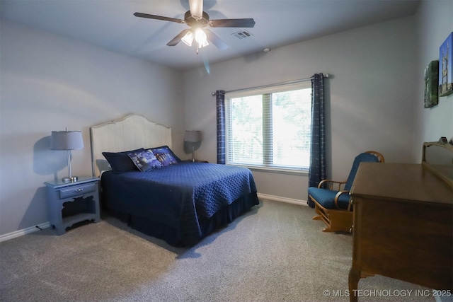 17061 S Creekwood Trl, Claremore, OK 74017 - carpeted bedroom featuring baseboards and a ceiling fan