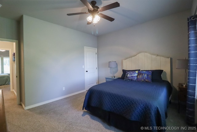 17061 S Creekwood Trl, Claremore, OK 74017 - carpeted bedroom with baseboards and ceiling fan