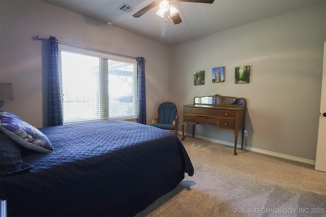 17061 S Creekwood Trl, Claremore, OK 74017 - carpeted bedroom with baseboards and a ceiling fan