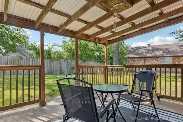 1110 S Division St, Sapulpa, OK 74066 - deck with outdoor dining area and a patio