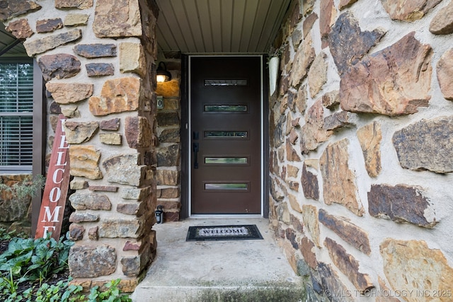12350 E 138th St S, Broken Arrow, OK 74011 - property entrance featuring stone siding