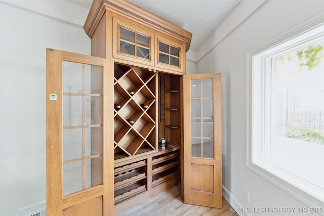 302 E 29th St, Tulsa, OK 74114 - wine area featuring light wood-style flooring