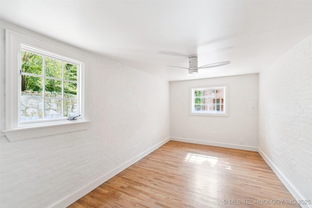 302 E 29th St, Tulsa, OK 74114 - empty room with light wood-style flooring, baseboards, and ceiling fan