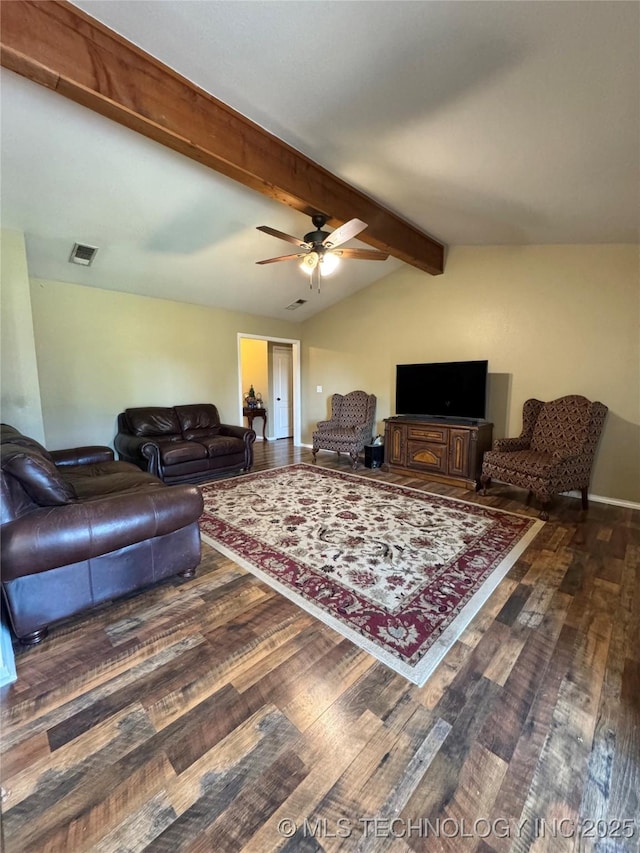 509 W Ryan St, Catoosa, OK 74015 - living area with dark wood-style floors and a ceiling fan