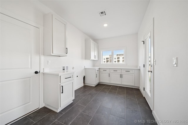2410 W Charleston St, Broken Arrow, OK 74011 - laundry area featuring cabinet space, washer hookup, electric dryer hookup, recessed lighting, and baseboards