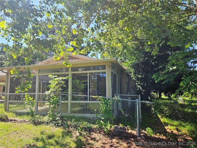 2700 N Witte St, Poteau, OK 74953 - view of side of property with a sunroom