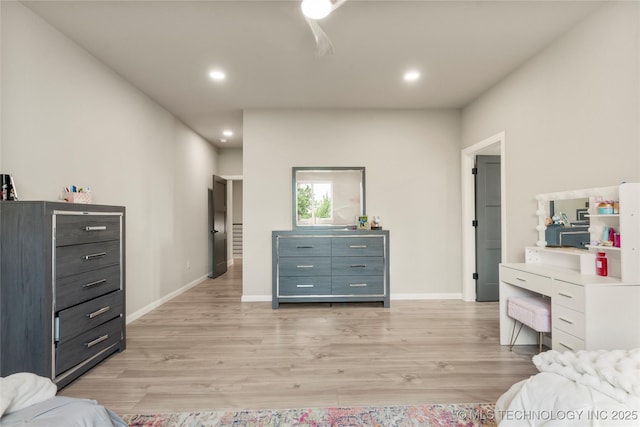8562 Adams Creek Rd, Beggs, OK 74421 - bedroom featuring recessed lighting, light wood finished floors, and baseboards