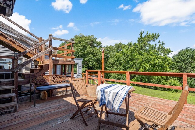 168 Murray Ln, Strang, OK 74367 - deck with stairway