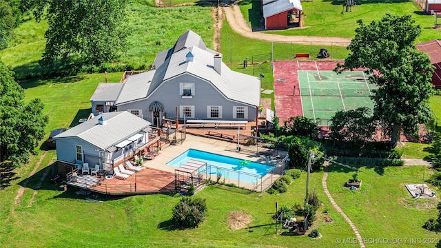 168 Murray Ln, Strang, OK 74367 - view of subject property with a pool area
