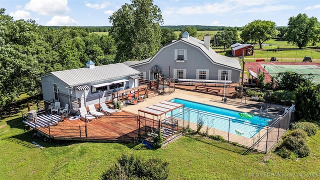 168 Murray Ln, Strang, OK 74367 - back of property with a chimney