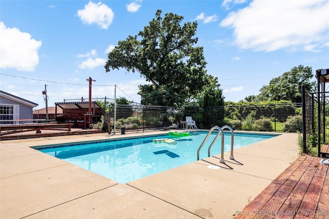 168 Murray Ln, Strang, OK 74367 - view of pool with a wooden deck