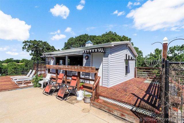 168 Murray Ln, Strang, OK 74367 - view of front facade with a wooden deck