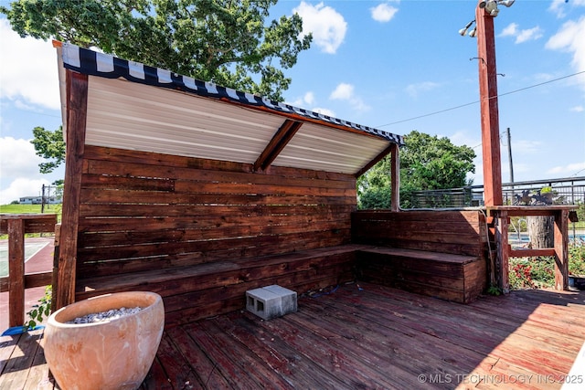 168 Murray Ln, Strang, OK 74367 - view of wooden terrace