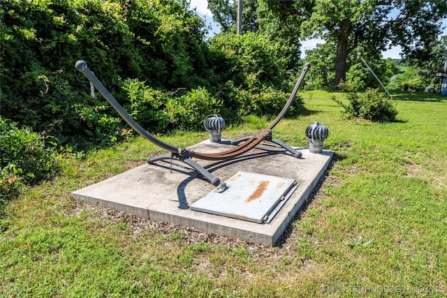 168 Murray Ln, Strang, OK 74367 - view of storm shelter featuring a lawn