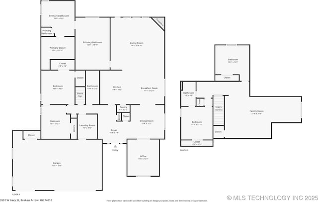 3501 W Gary St S, Broken Arrow, OK 74012 - view of room layout