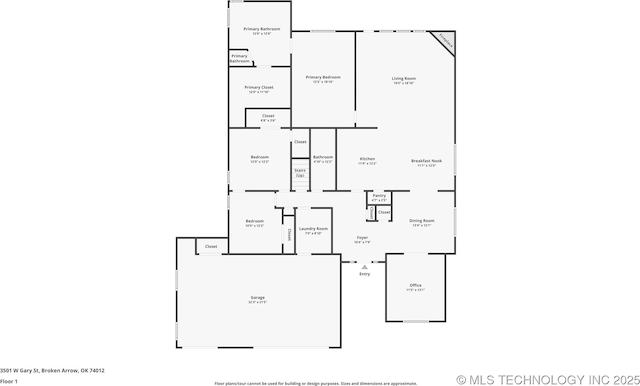 3501 W Gary St S, Broken Arrow, OK 74012 - view of property floor plan
