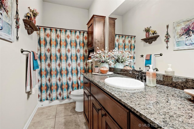 3501 W Gary St S, Broken Arrow, OK 74012 - full bathroom featuring vanity, tile patterned flooring, and shower / bath combination with curtain