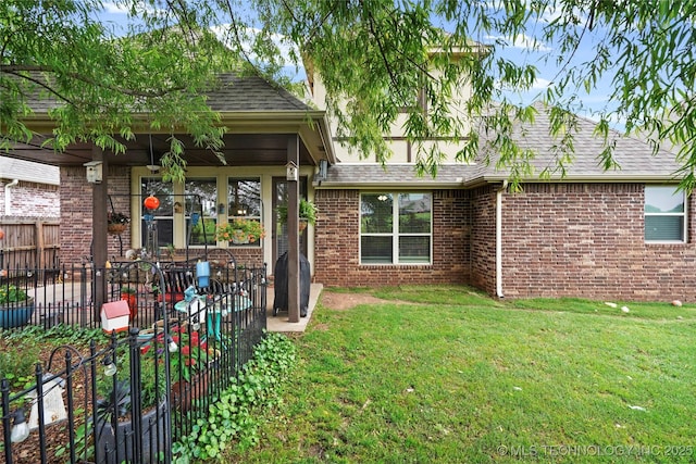 3501 W Gary St S, Broken Arrow, OK 74012 - rear view of house with brick siding and a shingled roof