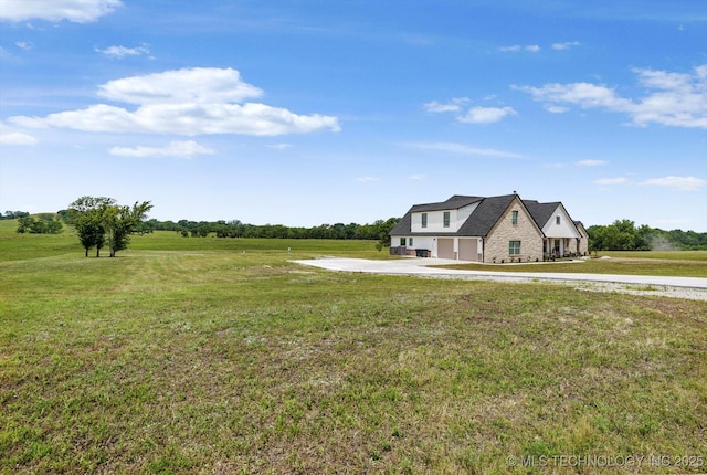 30185 N 3994th Dr, Ramona, OK 74061 - view of front facade featuring driveway and a front yard