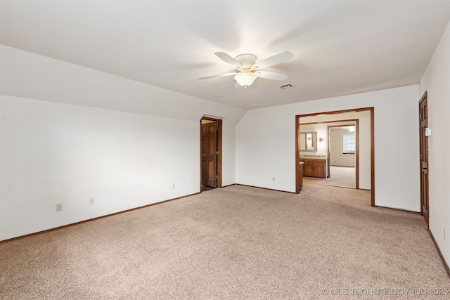 3508 Kimberlea, Muskogee, OK 74403 - unfurnished room with light colored carpet, ceiling fan, and baseboards