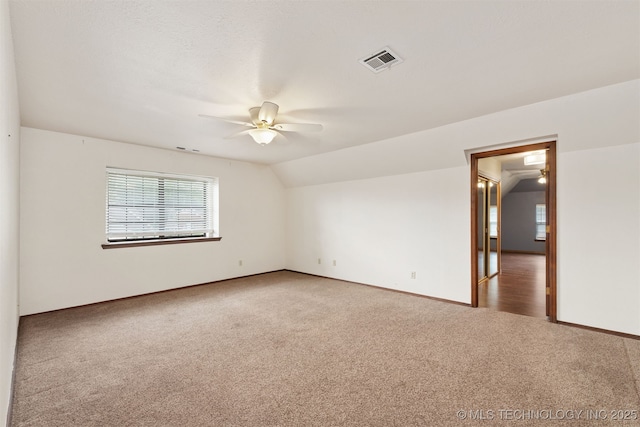 3508 Kimberlea, Muskogee, OK 74403 - carpeted empty room featuring ceiling fan, baseboards, and lofted ceiling