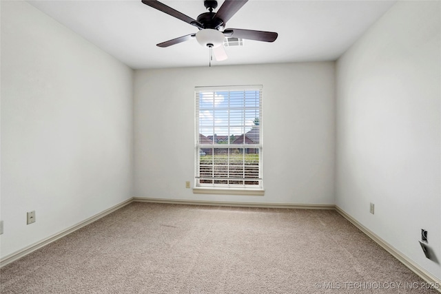 400 E Fargo St, Broken Arrow, OK 74012 - carpeted empty room featuring ceiling fan and baseboards