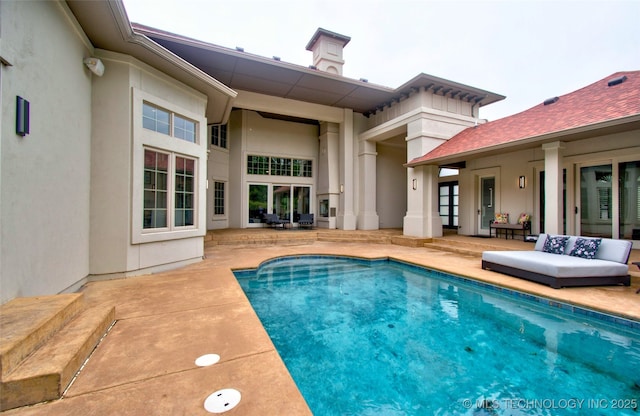 3704 River Bend Rd, Muskogee, OK 74403 - swimming pool featuring a patio