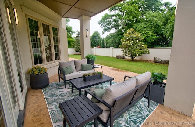 3704 River Bend Rd, Muskogee, OK 74403 - view of patio / terrace with outdoor lounge area