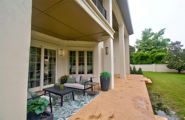 3704 River Bend Rd, Muskogee, OK 74403 - view of patio featuring outdoor lounge area