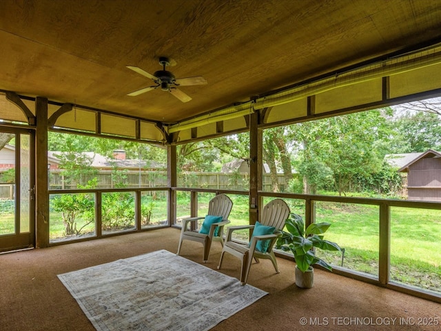 639 Oakridge Dr, Bartlesville, OK 74006 - sunroom / solarium with ceiling fan and plenty of natural light
