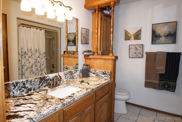 990 Turney Ave, Tahlequah, OK 74464 - full bathroom with tile patterned flooring, vanity, and curtained shower