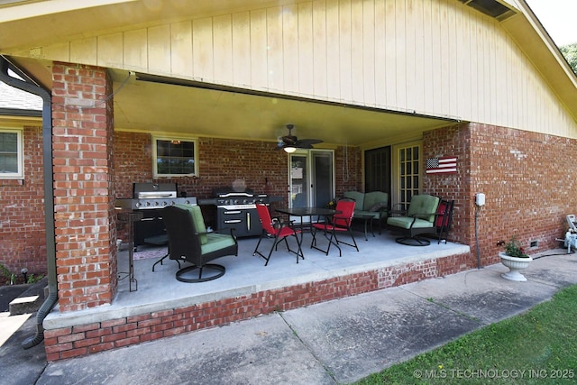 990 Turney Ave, Tahlequah, OK 74464 - view of patio / terrace featuring a ceiling fan