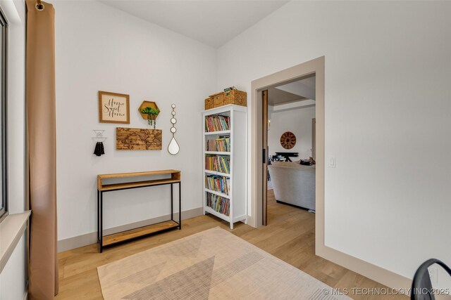 35795 E 231st St S, Porter, OK 74454 - hall featuring wood finished floors and baseboards