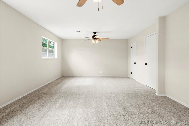 6722 S 72nd E Ave, Tulsa, OK 74133 - unfurnished room with ceiling fan, carpet, and baseboards