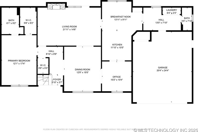 6722 S 72nd E Ave, Tulsa, OK 74133 - property floor plan