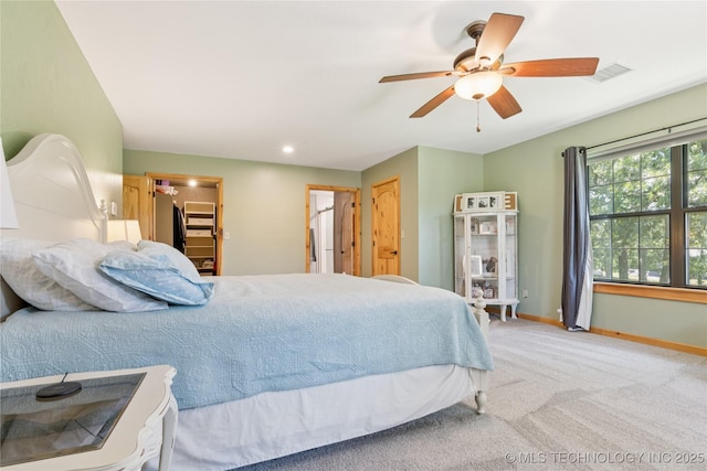 33820 W 261st St S, Bristow, OK 74010 - carpeted bedroom with baseboards and a ceiling fan