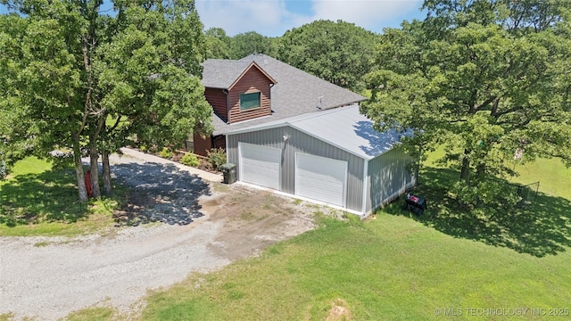 33820 W 261st St S, Bristow, OK 74010 - garage with dirt driveway