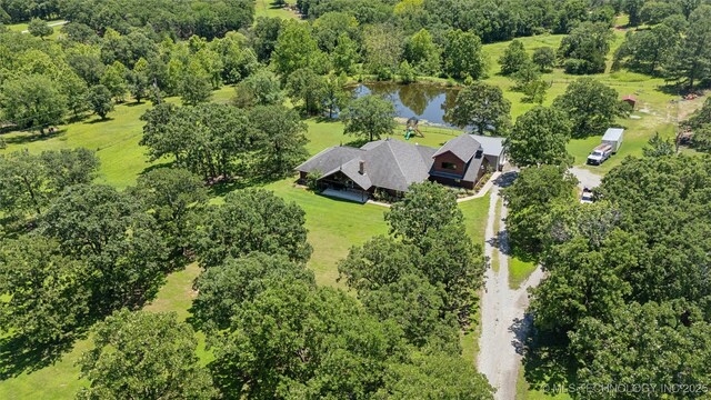 33820 W 261st St S, Bristow, OK 74010 - view from above of property featuring a large body of water