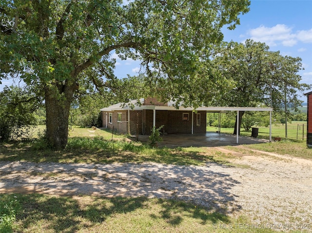 1822 Abner Rd, Overbrook, OK 73453 - view of yard featuring driveway and a carport