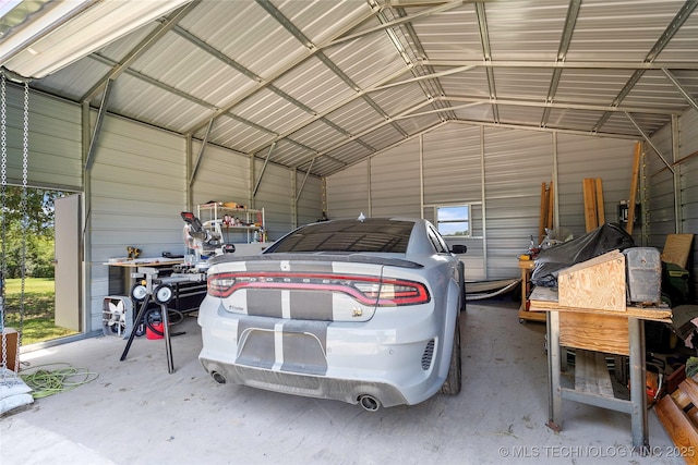 1822 Abner Rd, Overbrook, OK 73453 - garage featuring metal wall