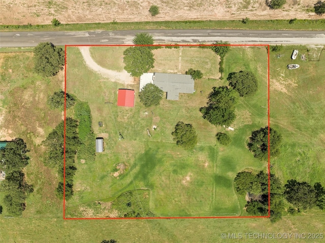 1822 Abner Rd, Overbrook, OK 73453 - aerial view of property's location featuring property boundaries highlighted