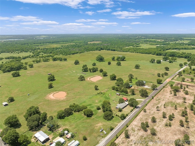 1822 Abner Rd, Overbrook, OK 73453 - aerial view of property and surrounding area with rural landscape