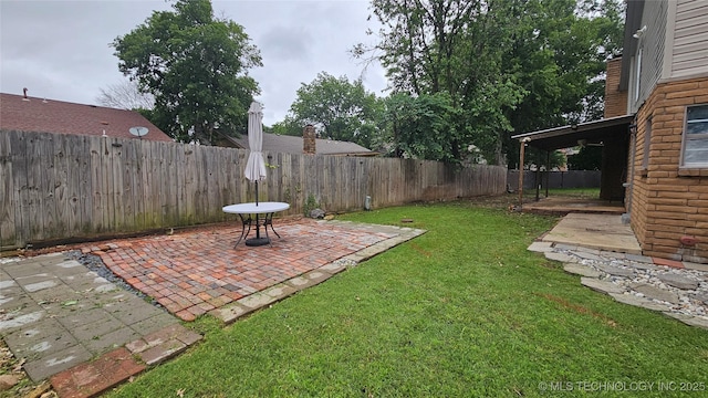 6401 S 86th E Ave, Tulsa, OK 74133 - fenced backyard with a patio