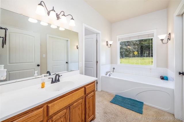 3127 Pleasant Hill Rd, Caddo, OK 74729 - bathroom featuring vanity and a bath