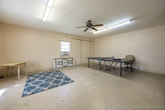 3127 Pleasant Hill Rd, Caddo, OK 74729 - recreation room featuring a ceiling fan